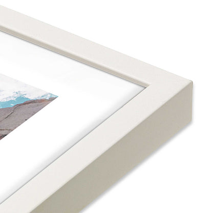 [Color:Opaque White], Picture of art in a Opaque White frame of the corner