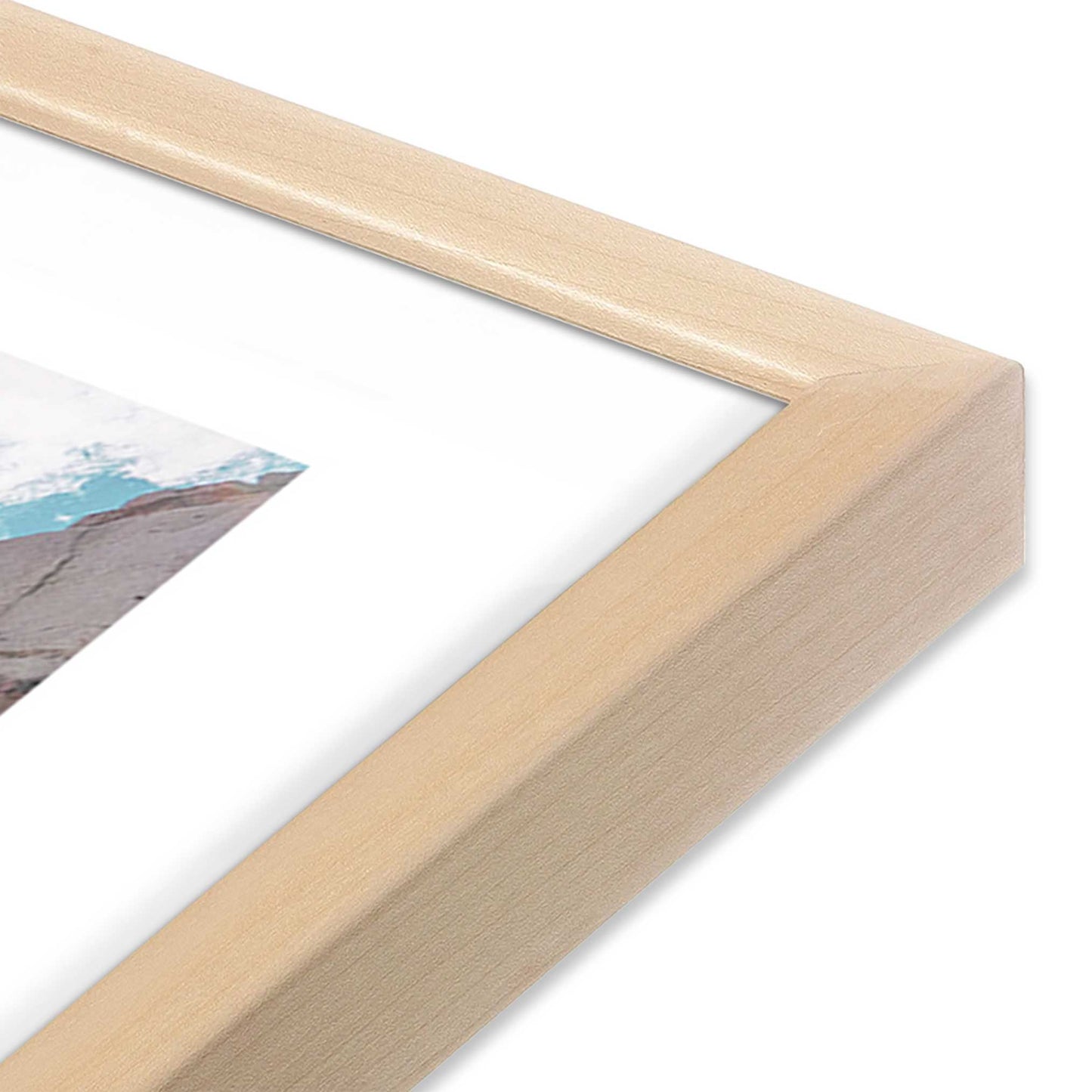 [Color:Raw Maple], Picture of art in a Raw Maple frame of the corner
