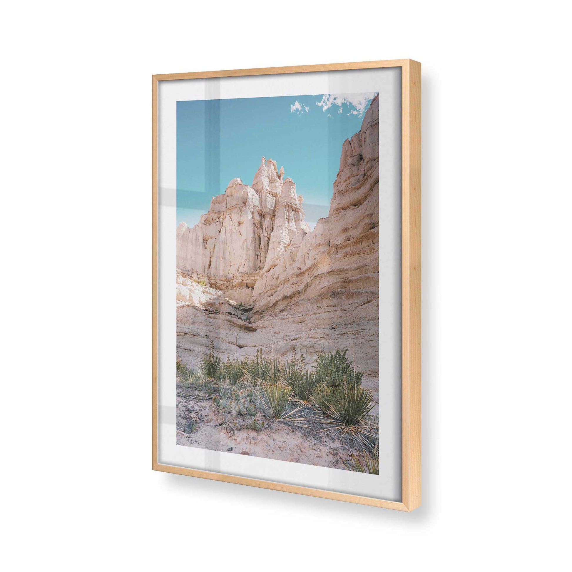 [Color:Raw Maple], Picture of art in a Raw Maple frame at an angle
