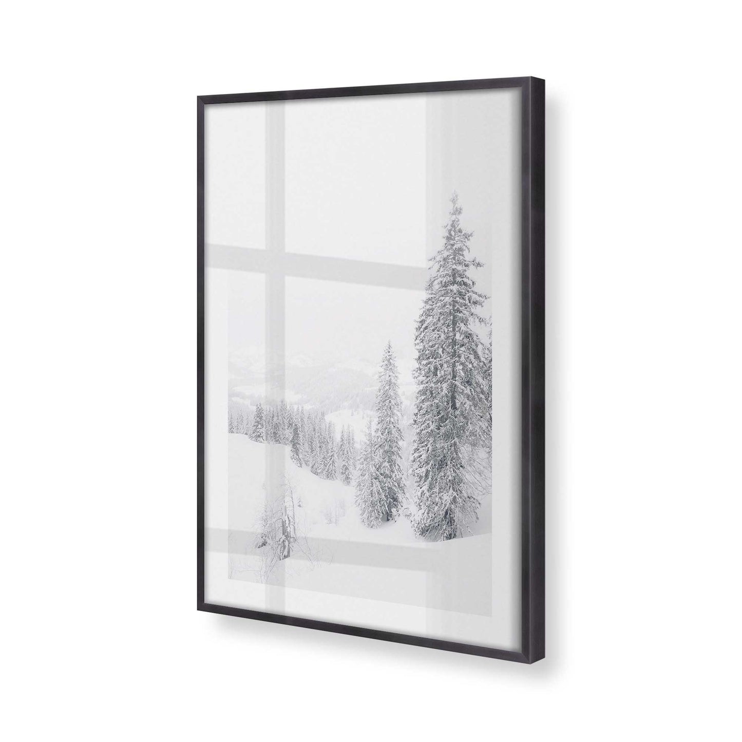 [Color:Weathered Zinc], Picture of art in a Weathered Zinc frame at an angle