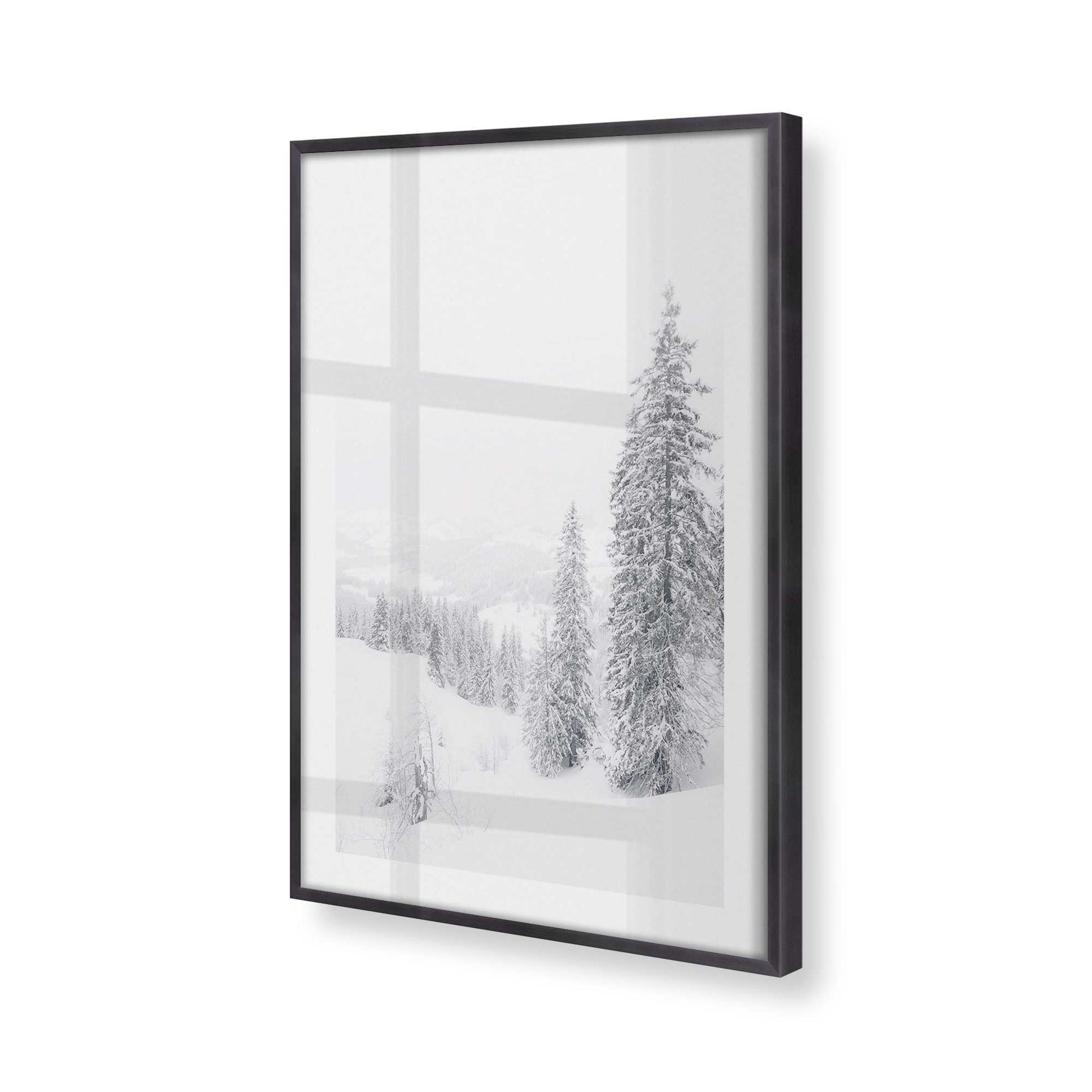[Color:Weathered Zinc], Picture of art in a Weathered Zinc frame at an angle