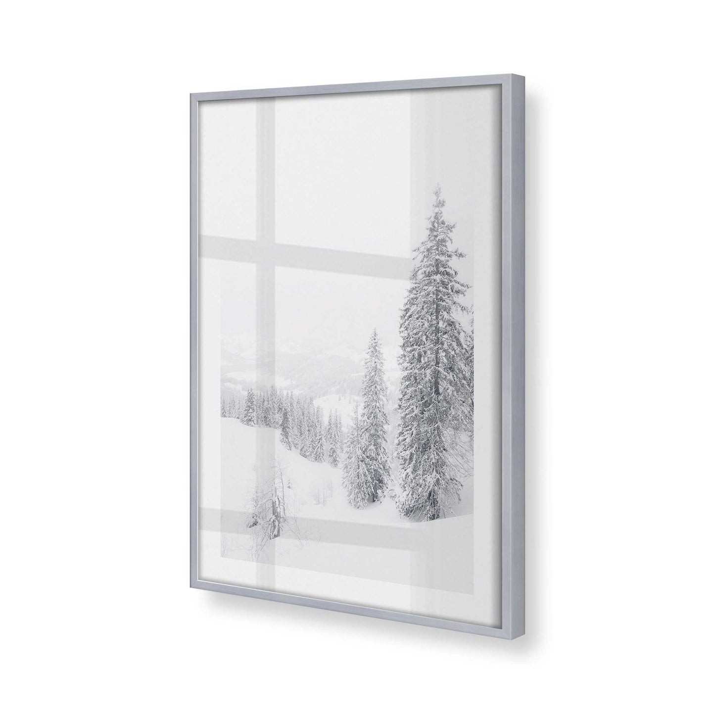 [Color:Polished Chrome], Picture of art in a Polished Chrome frame at an angle