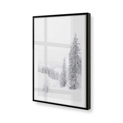 [Color:Satin Black], Picture of art in a Satin Black frame at an angle