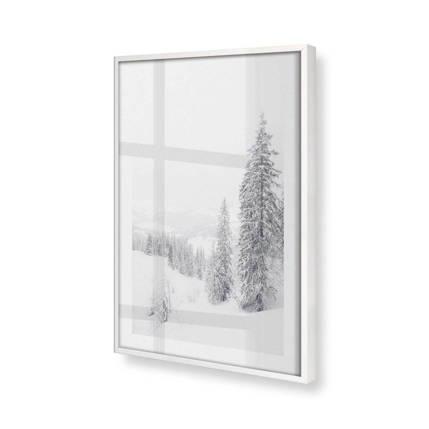 [Color:Opaque White], Picture of art in a Opaque White frame at an angle
