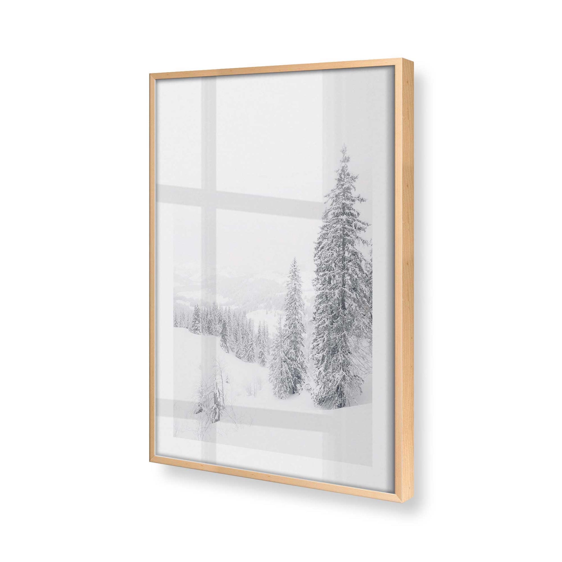 [Color:Raw Maple], Picture of art in a Raw Maple frame at an angle