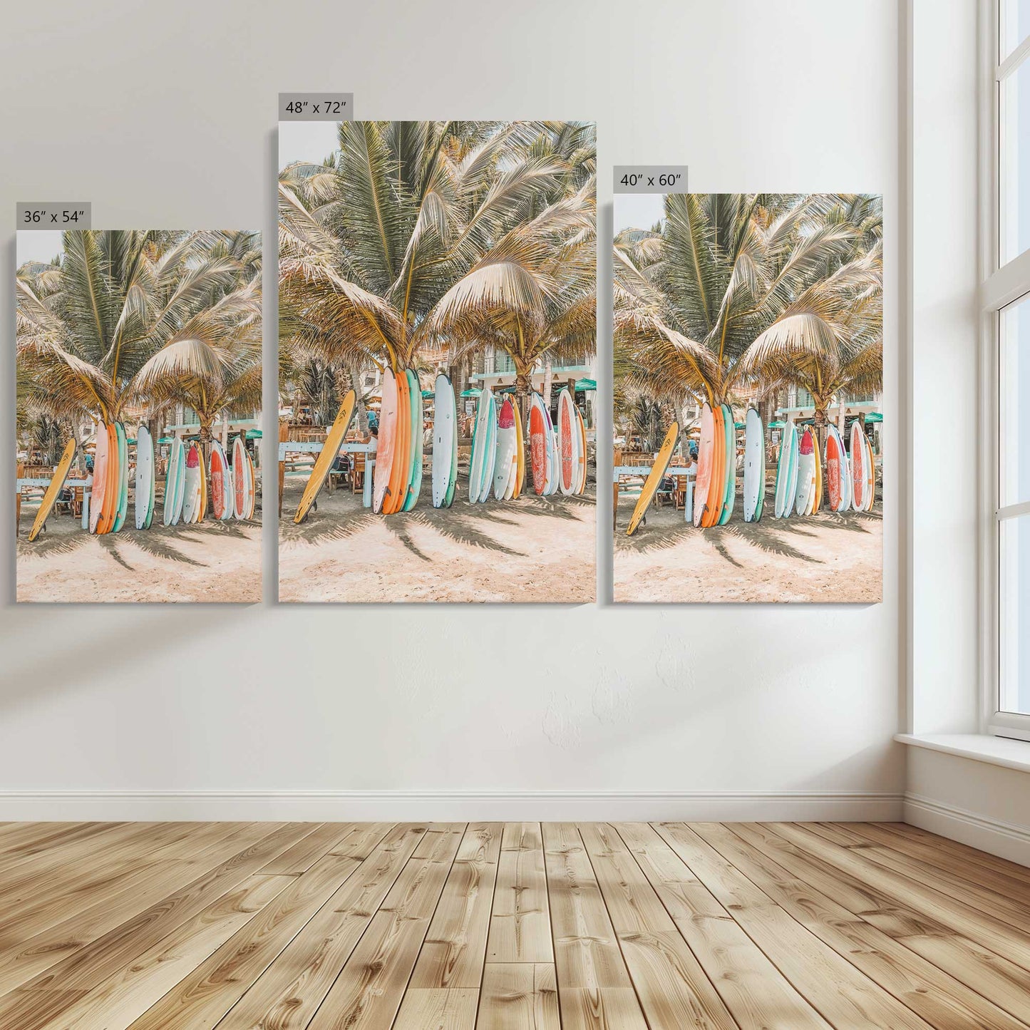 [Color:Stretched Canvas], Image showing the size comparisons