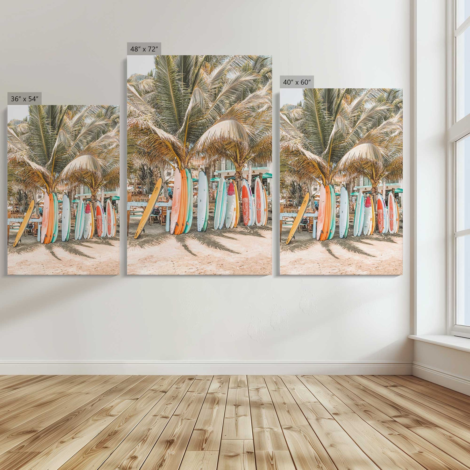 [Color:Stretched Canvas], Image showing the size comparisons