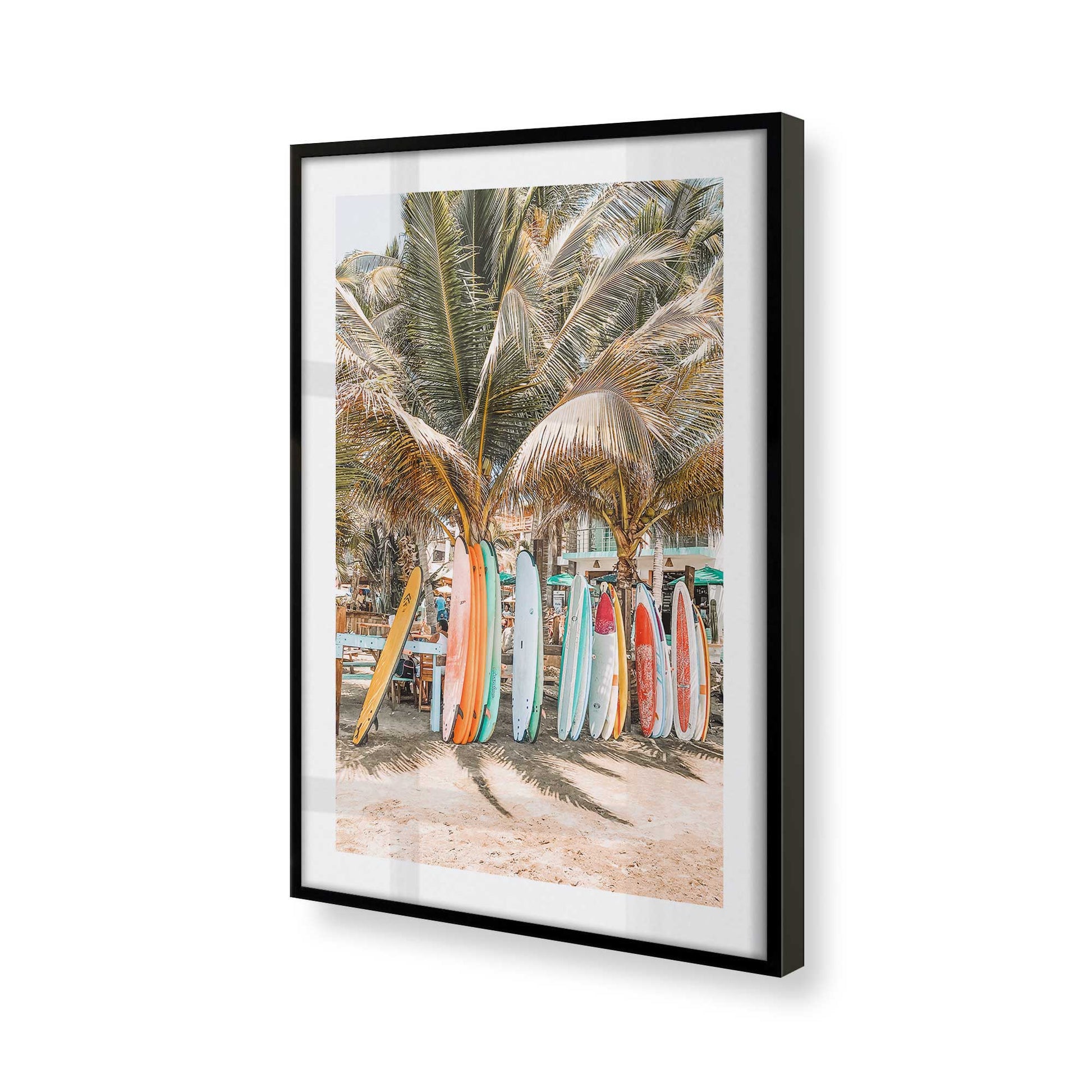 [Color:Satin Black], Picture of art in a Satin Black frame at an angle