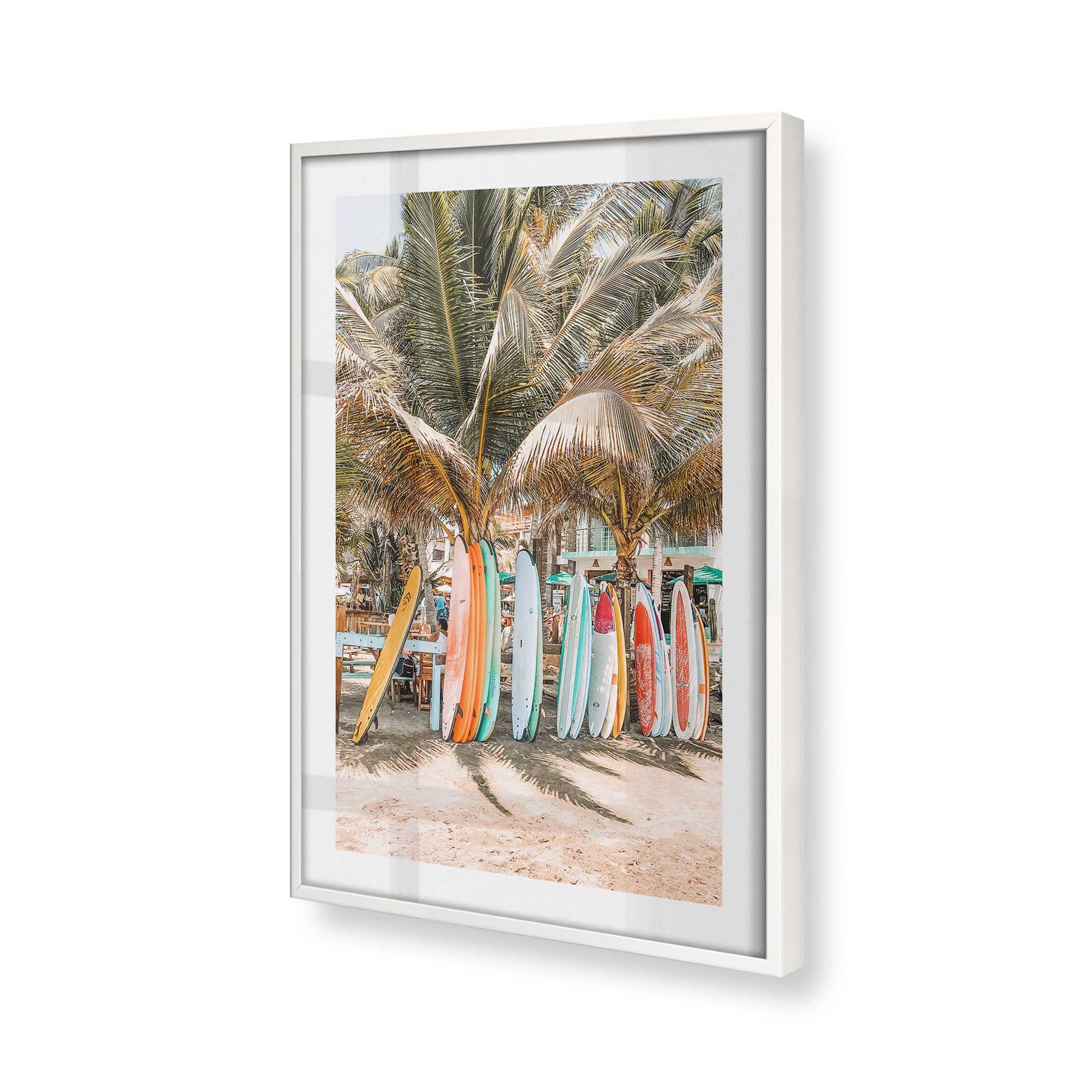 [Color:Opaque White], Picture of art in a Opaque White frame at an angle