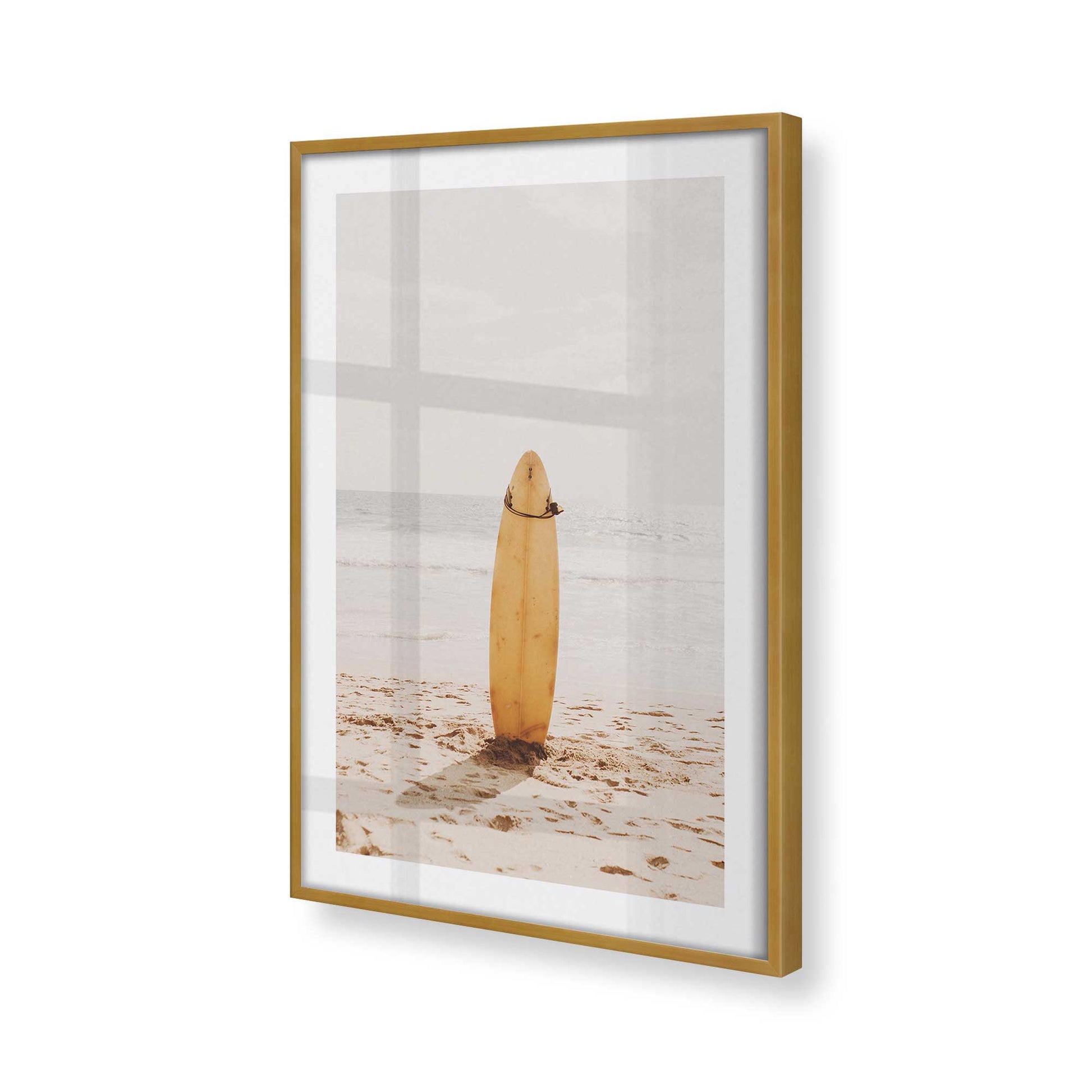 [Color:Polished Gold], Picture of art in a Polished Gold frame at an angle
