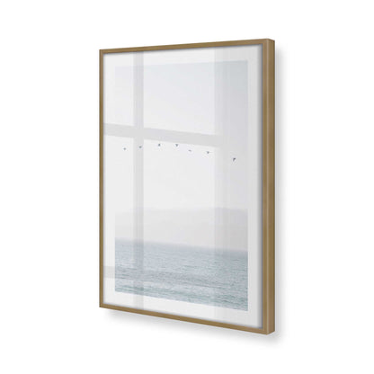 [Color:Brushed Gold], Picture of art in a Brushed Gold frame at an angle