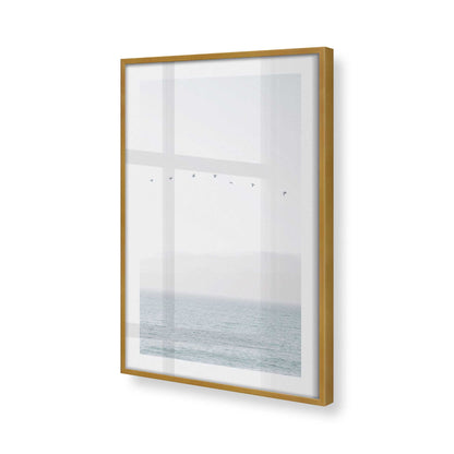 [Color:Polished Gold], Picture of art in a Polished Gold frame at an angle