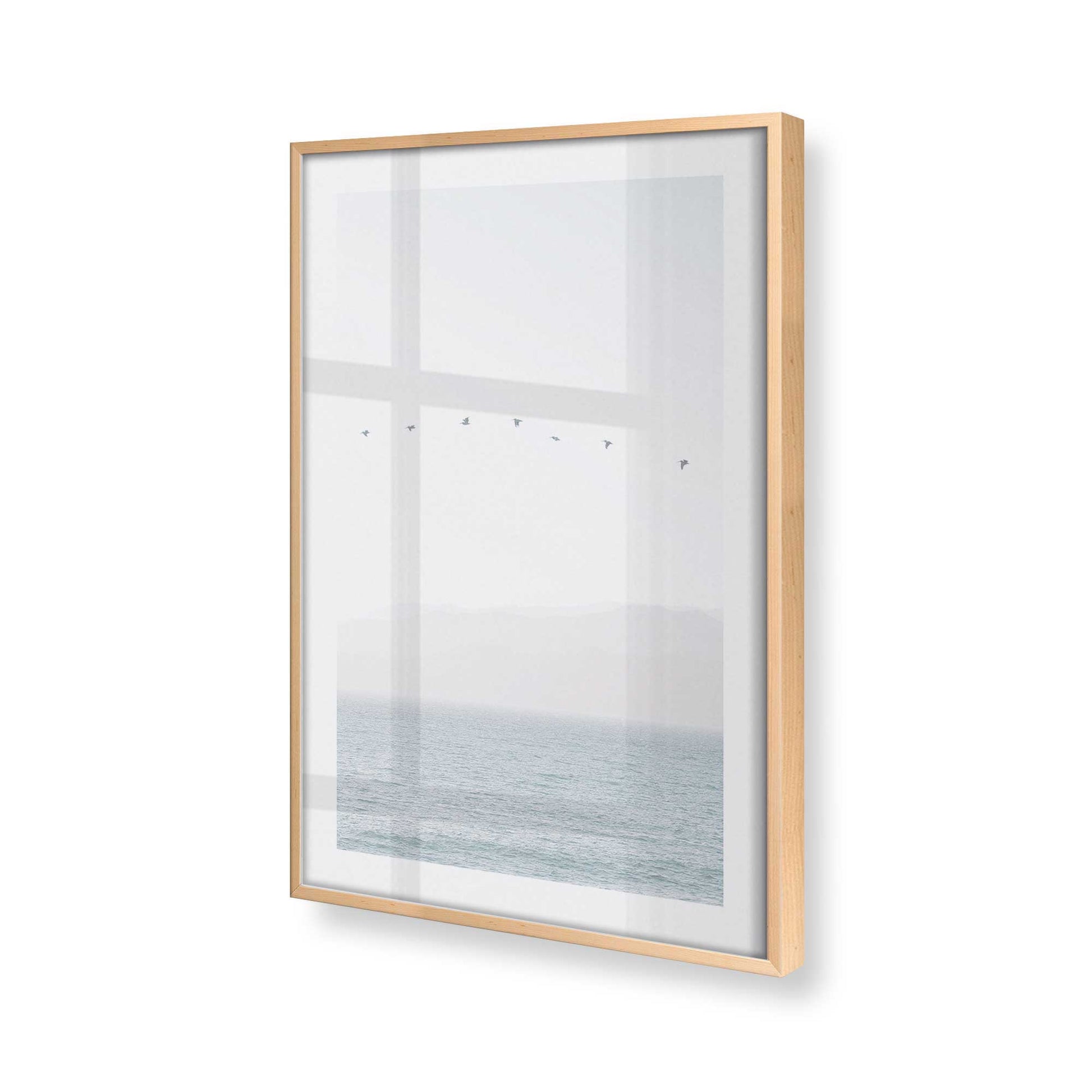 [Color:Raw Maple], Picture of art in a Raw Maple frame at an angle