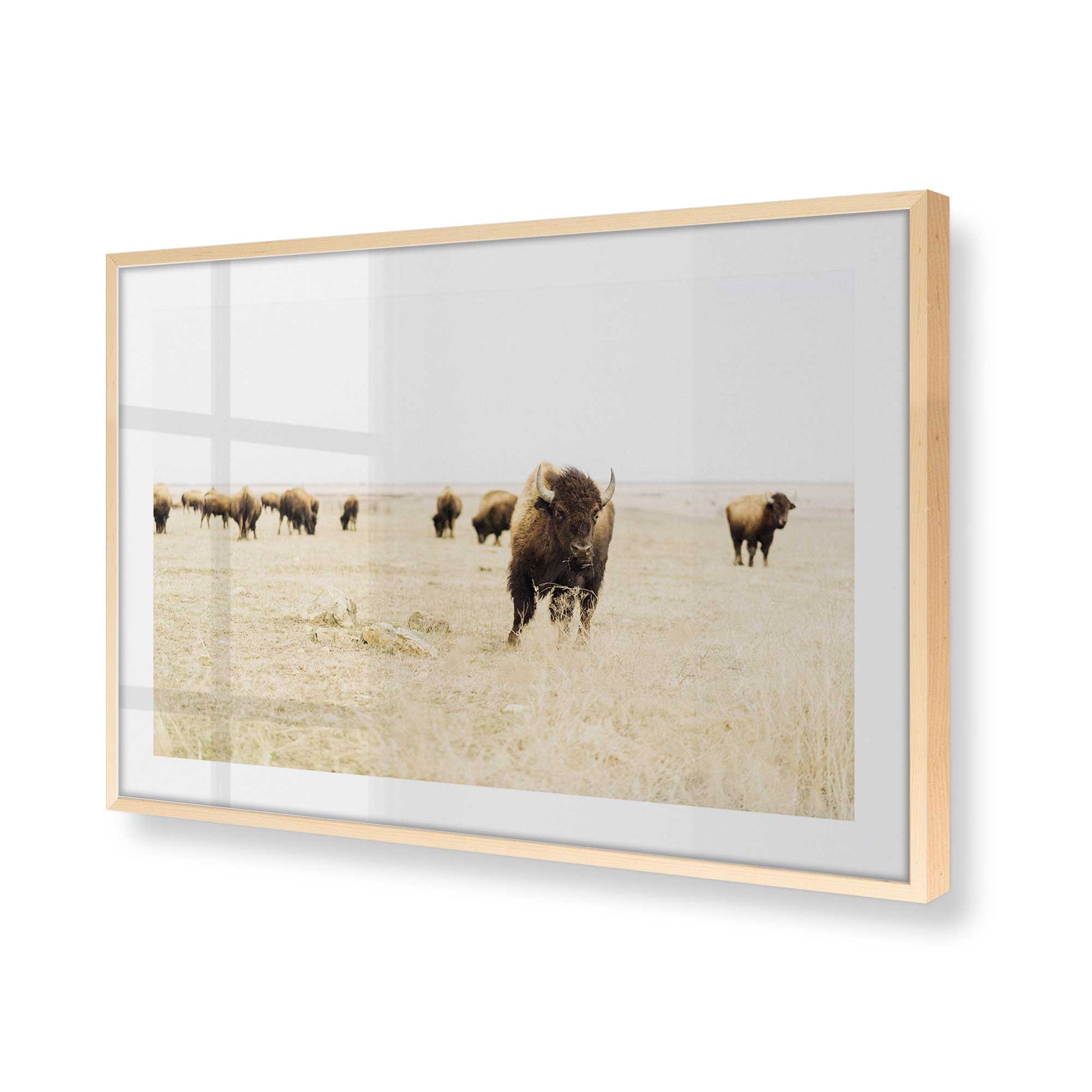 [Color:Raw Maple], Picture of art in a Raw Maple frame at an angle