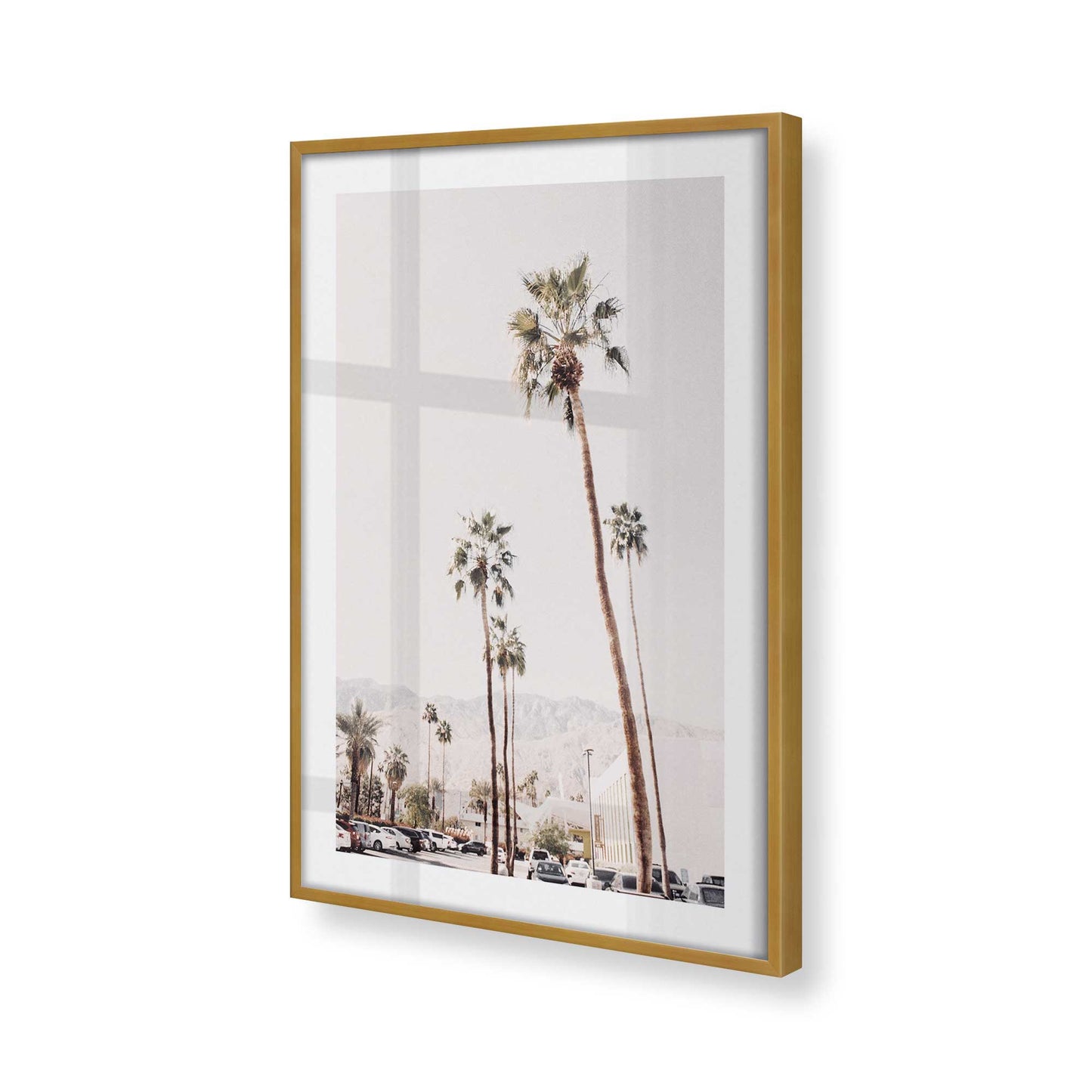 [Color:Polished Gold], Picture of art in a Polished Gold frame at an angle