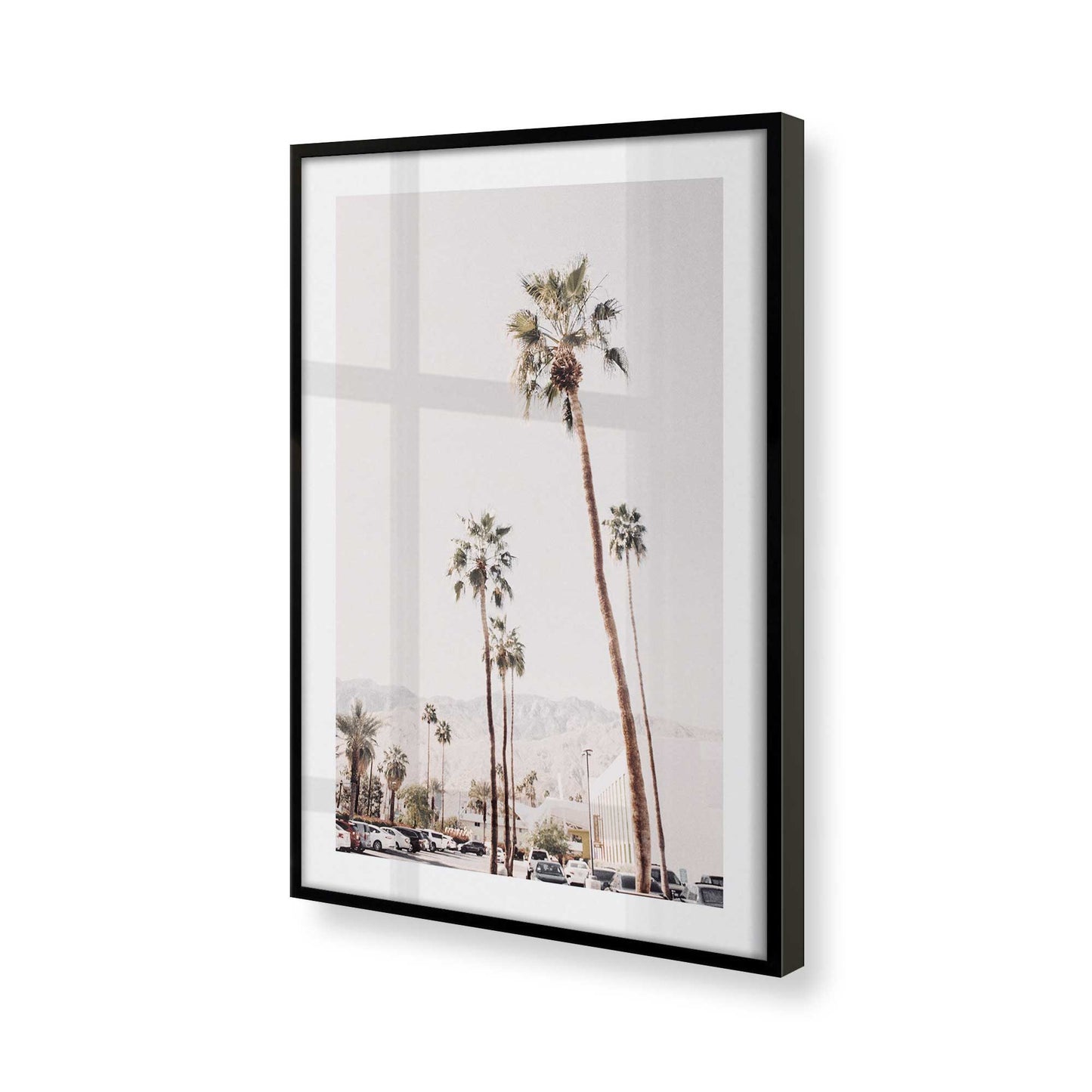 [Color:Satin Black], Picture of art in a Satin Black frame at an angle