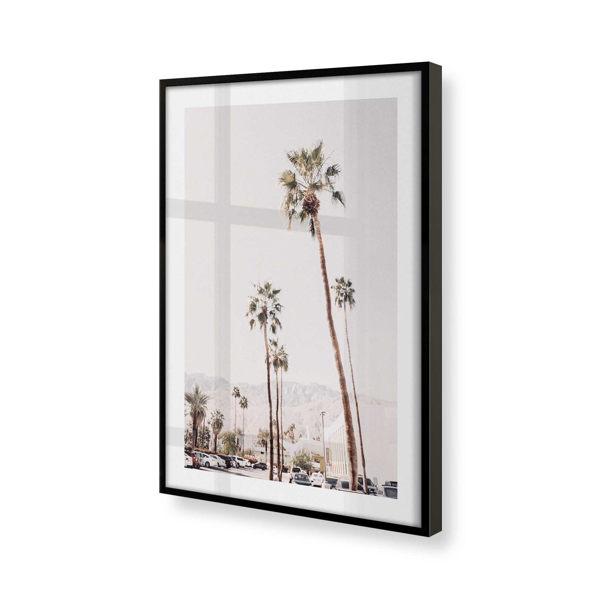 [Color:Satin Black], Picture of art in a Satin Black frame at an angle