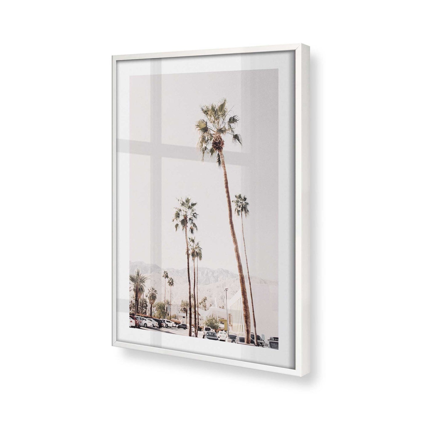 [Color:Opaque White], Picture of art in a Opaque White frame at an angle