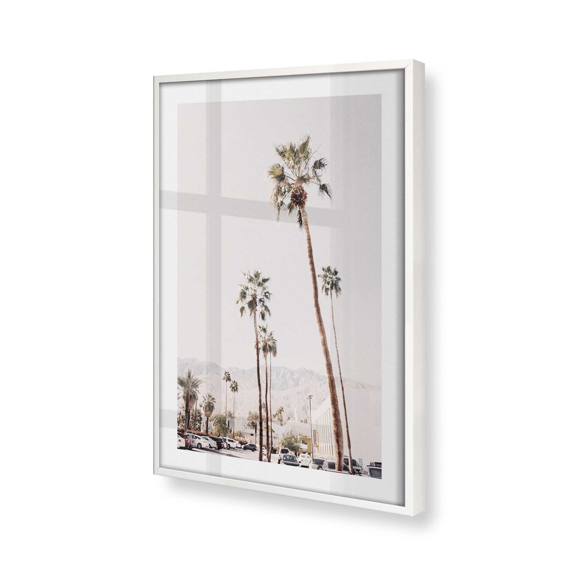 [Color:Opaque White], Picture of art in a Opaque White frame at an angle
