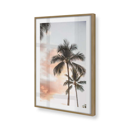 [Color:Brushed Gold], Picture of art in a Brushed Gold frame at an angle