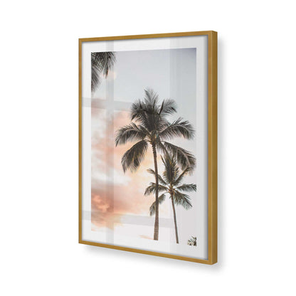 [Color:Polished Gold], Picture of art in a Polished Gold frame at an angle