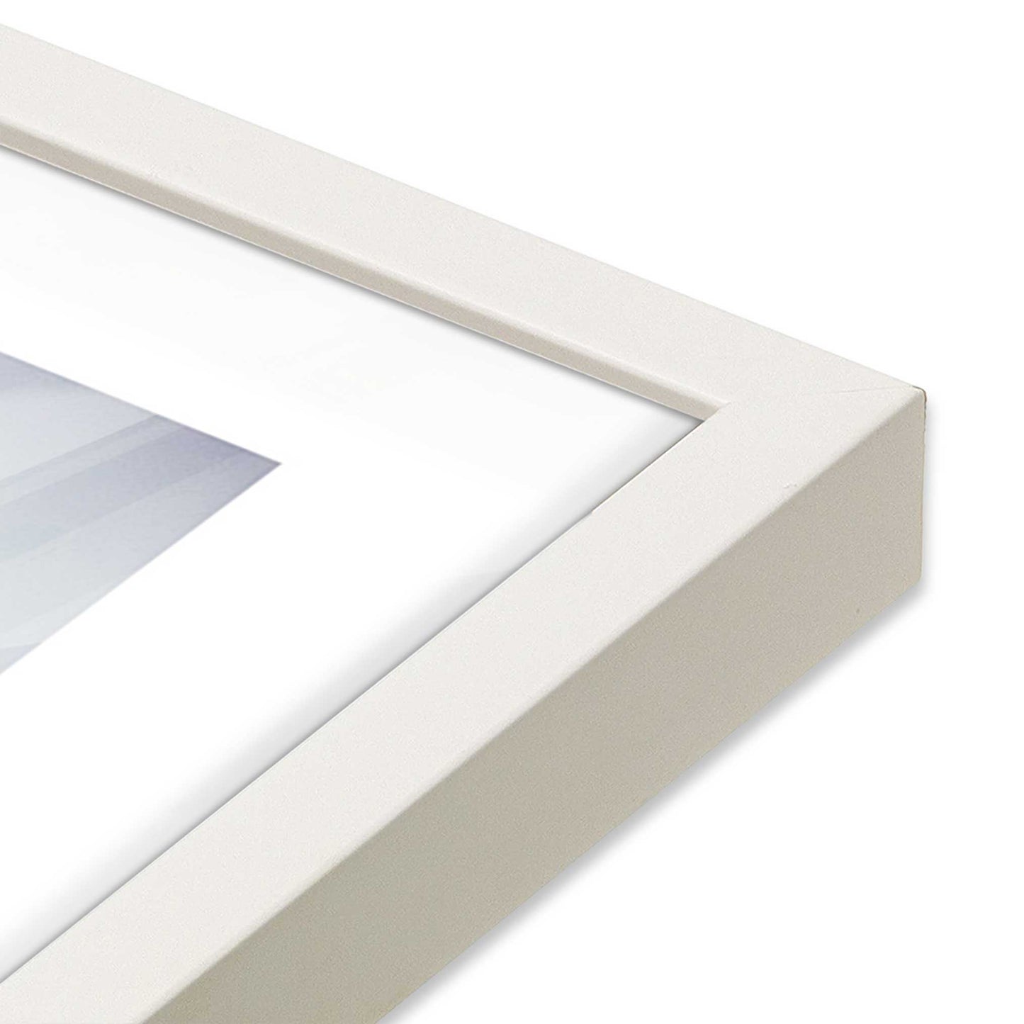 [Color:Opaque White], Picture of art in a Opaque White frame of the corner
