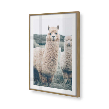 [Color:Brushed Gold], Picture of art in a Brushed Gold frame at an angle