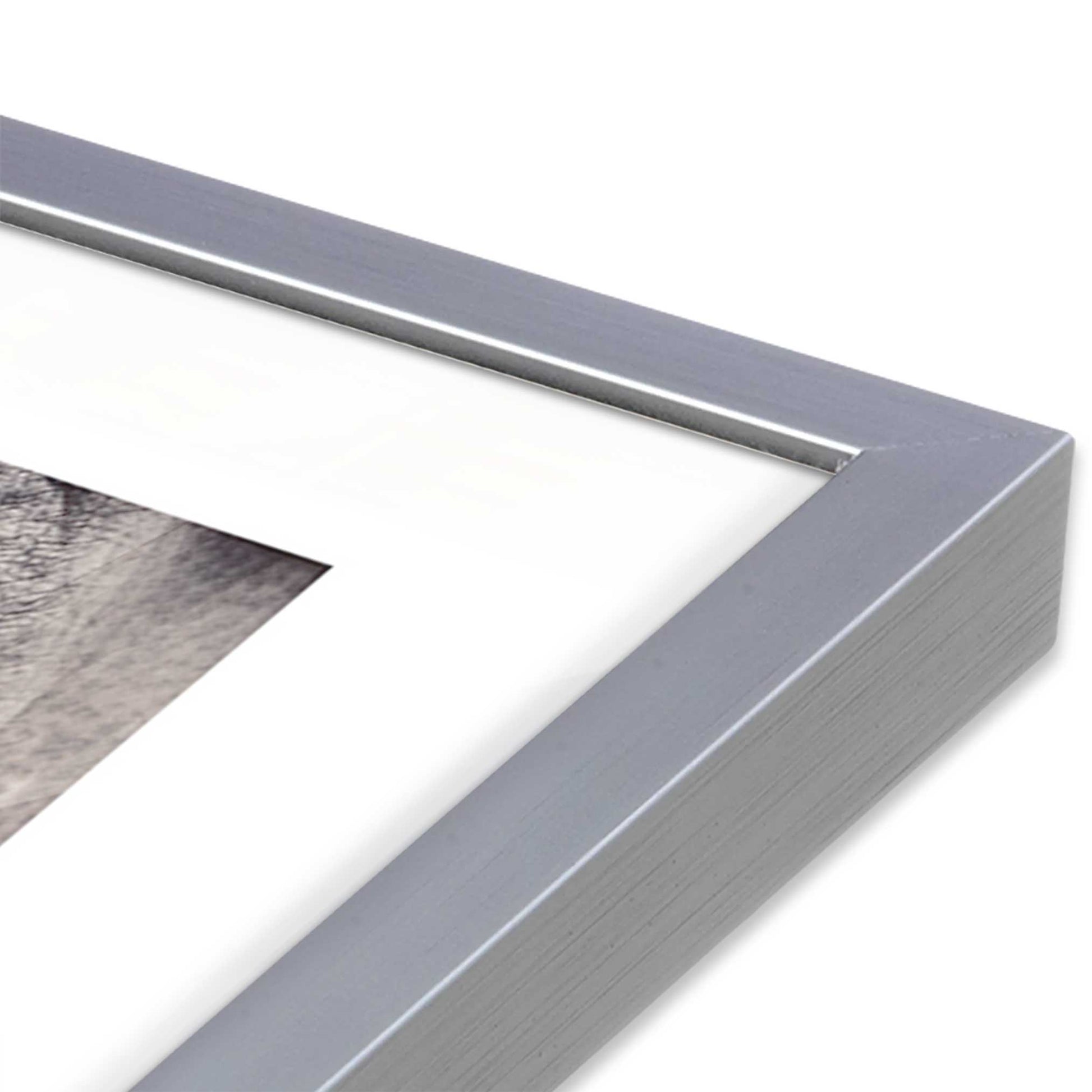 [Color:Polished Chrome], Picture of art in a Polished Chrome frame of the corner