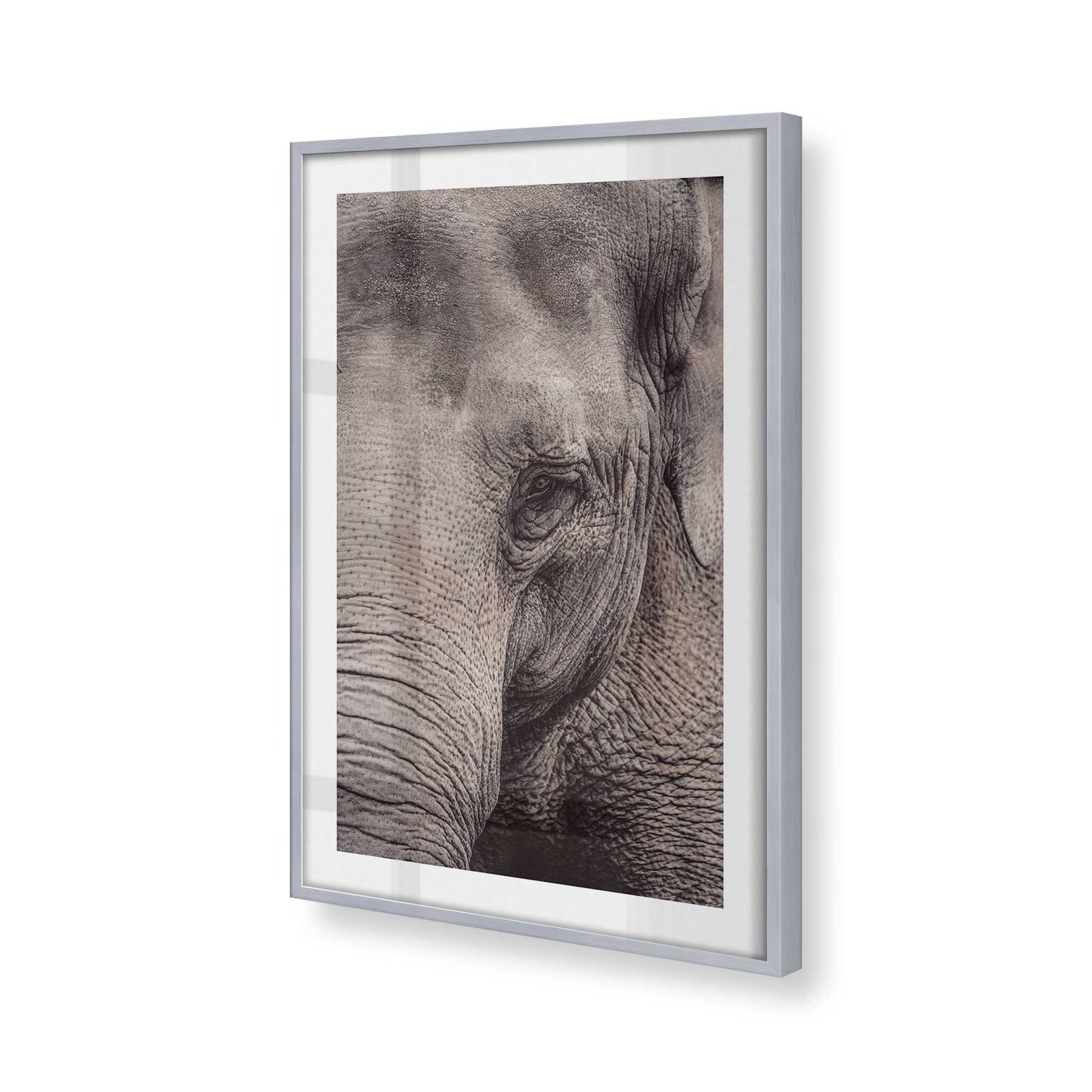 [Color:Polished Chrome], Picture of art in a Polished Chrome frame at an angle
