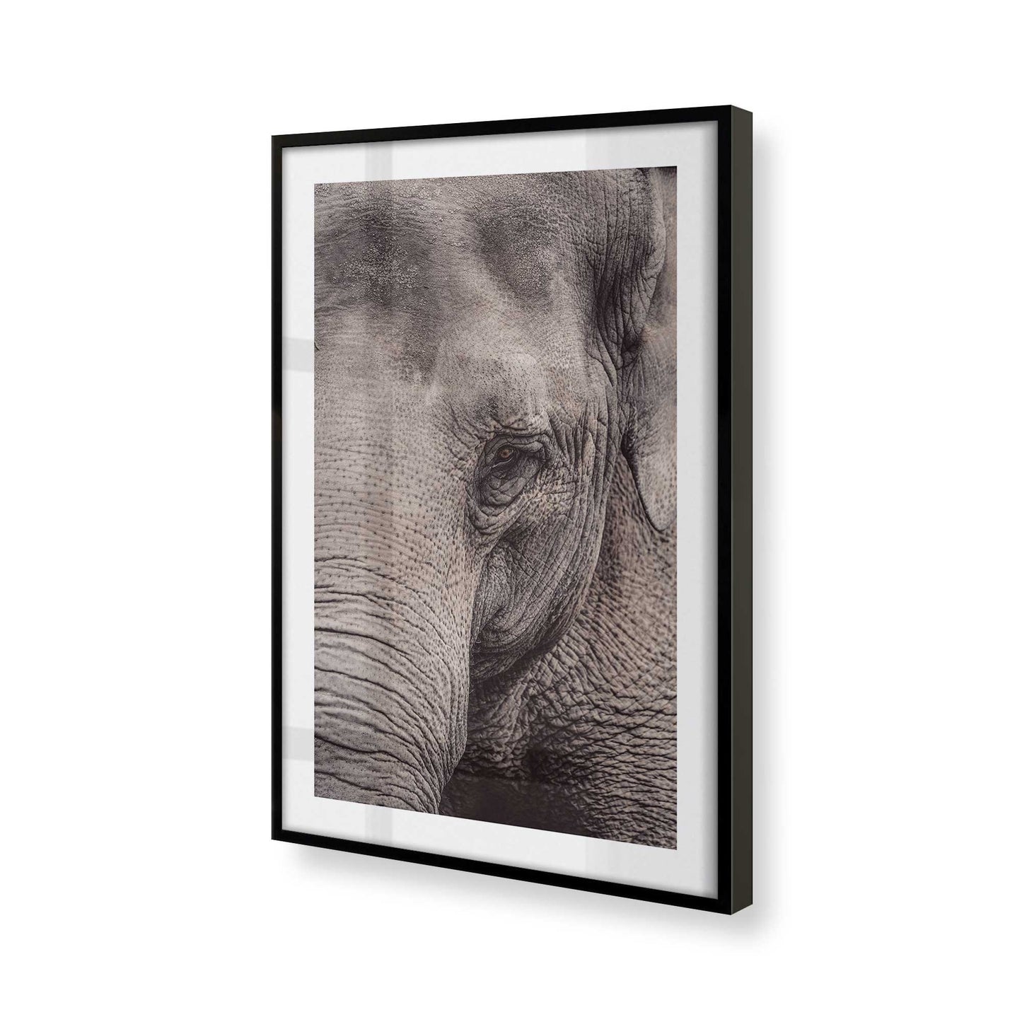 [Color:Satin Black], Picture of art in a Satin Black frame at an angle