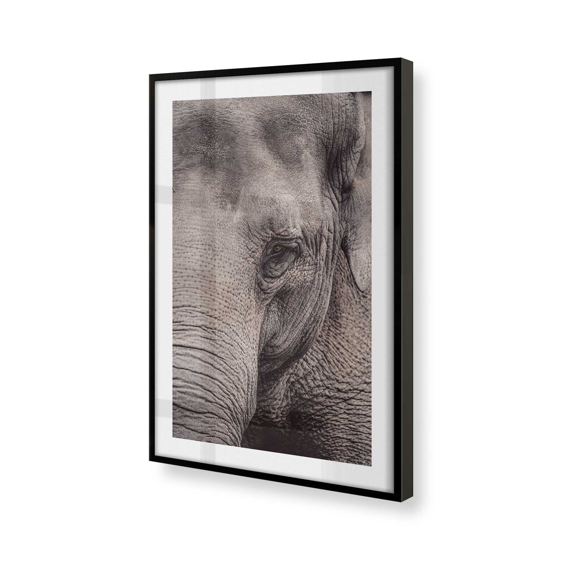 [Color:Satin Black], Picture of art in a Satin Black frame at an angle