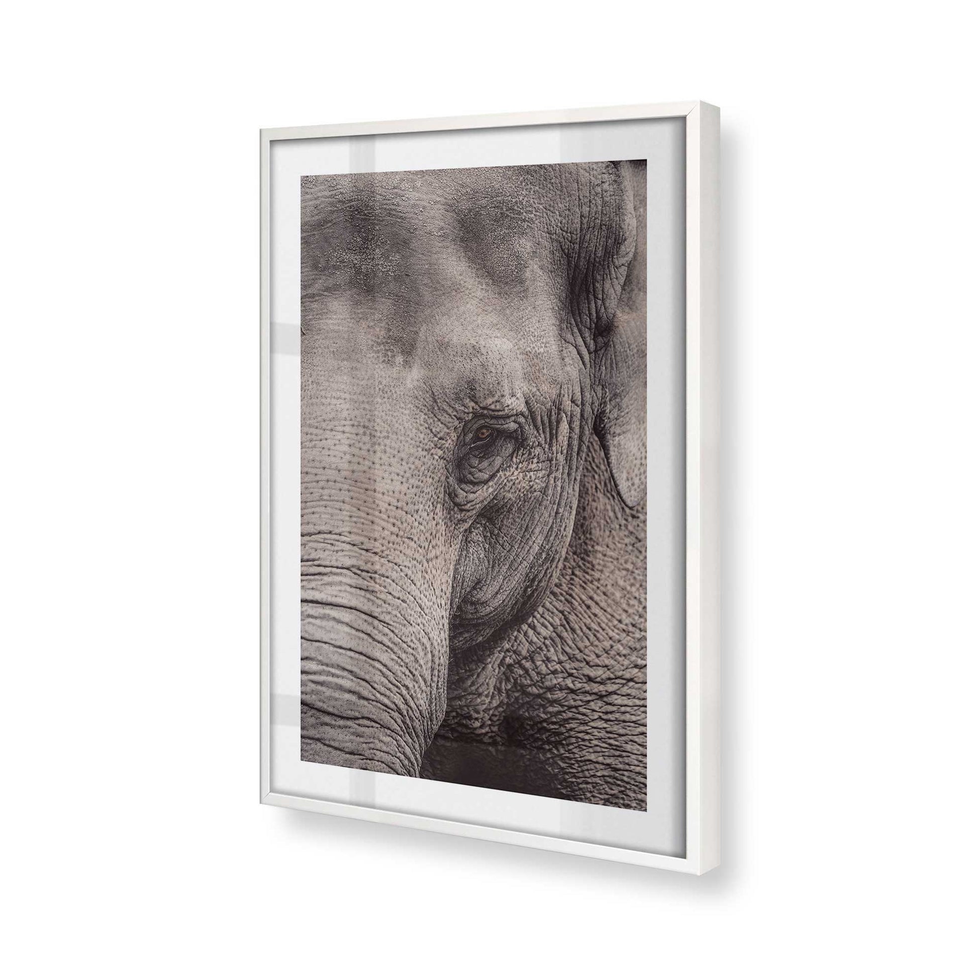 [Color:Opaque White], Picture of art in a Opaque White frame at an angle