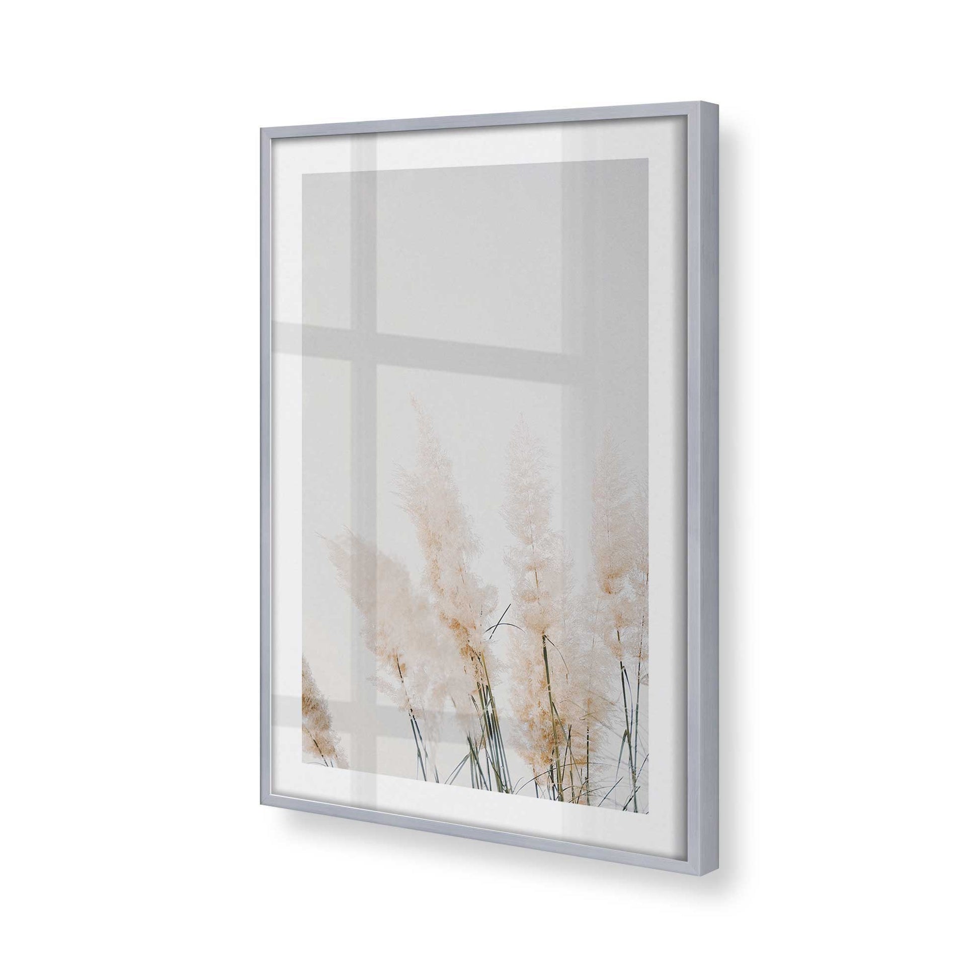 [Color:Polished Chrome], Picture of art in a Polished Chrome frame at an angle
