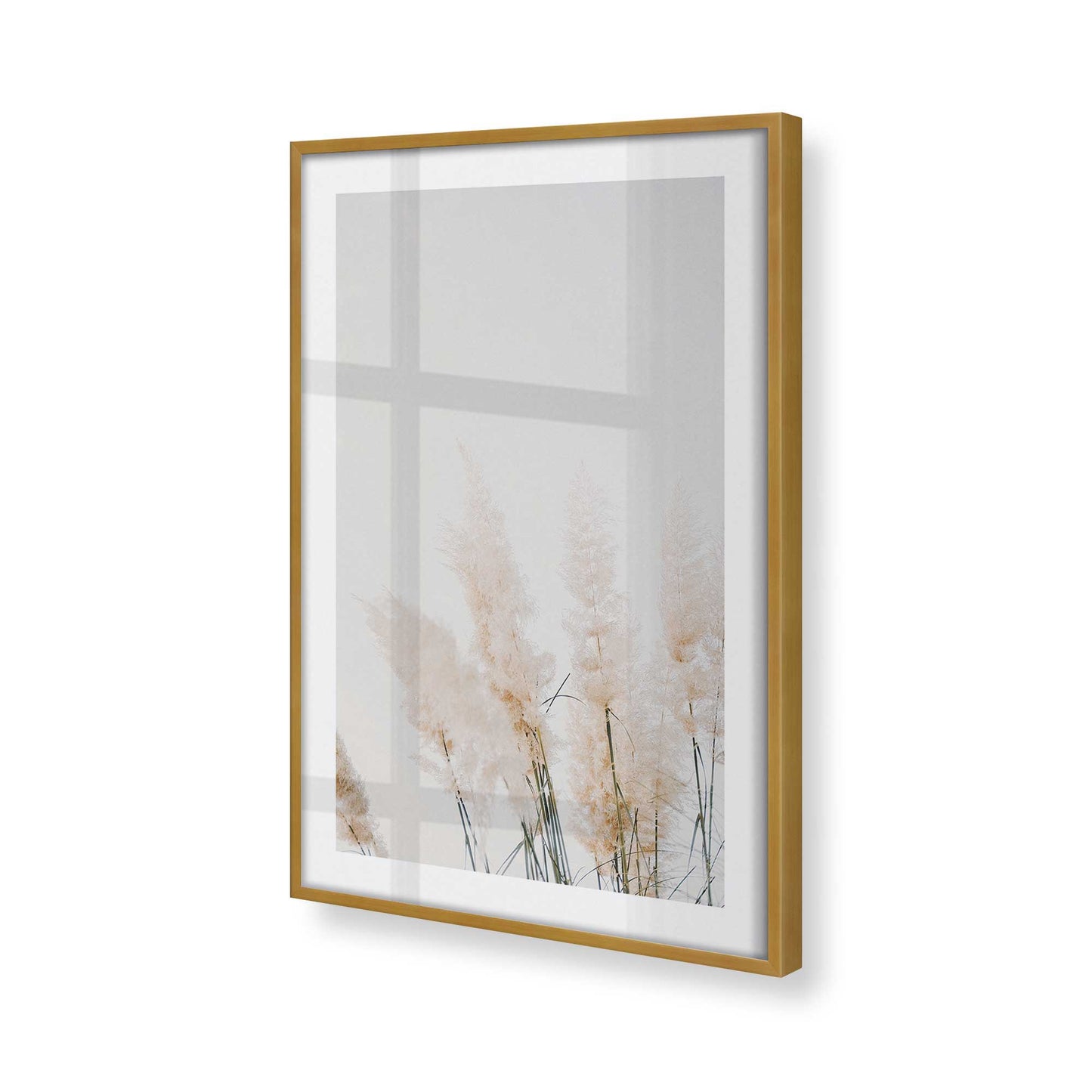 [Color:Polished Gold], Picture of art in a Polished Gold frame at an angle