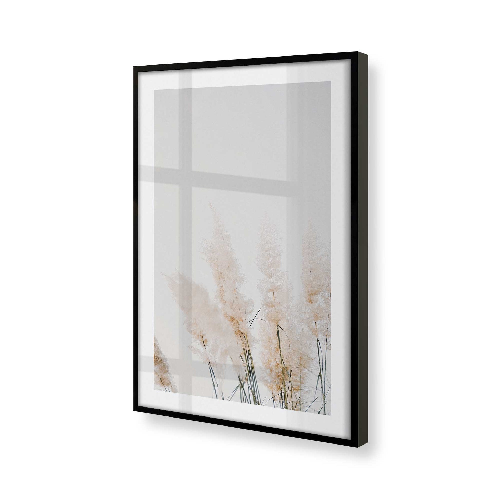 [Color:Satin Black], Picture of art in a Satin Black frame at an angle
