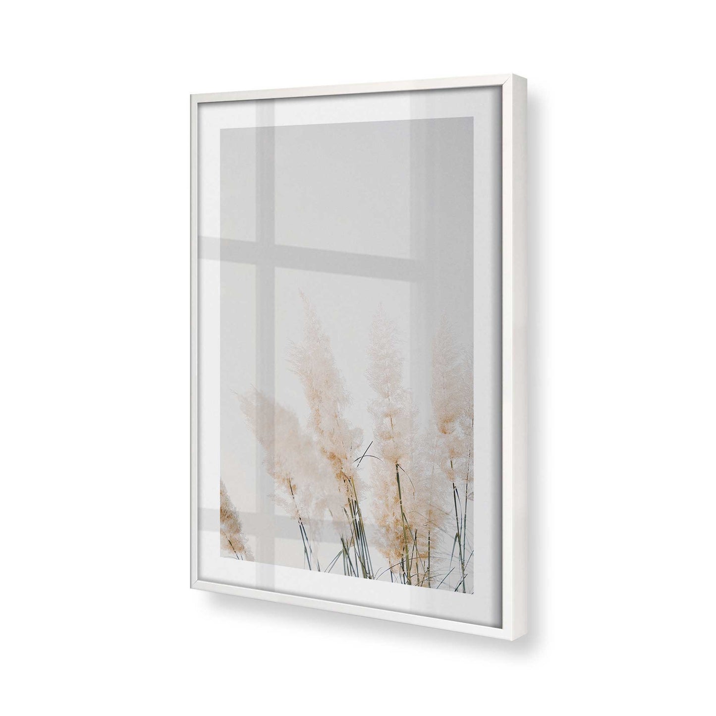 [Color:Opaque White], Picture of art in a Opaque White frame at an angle