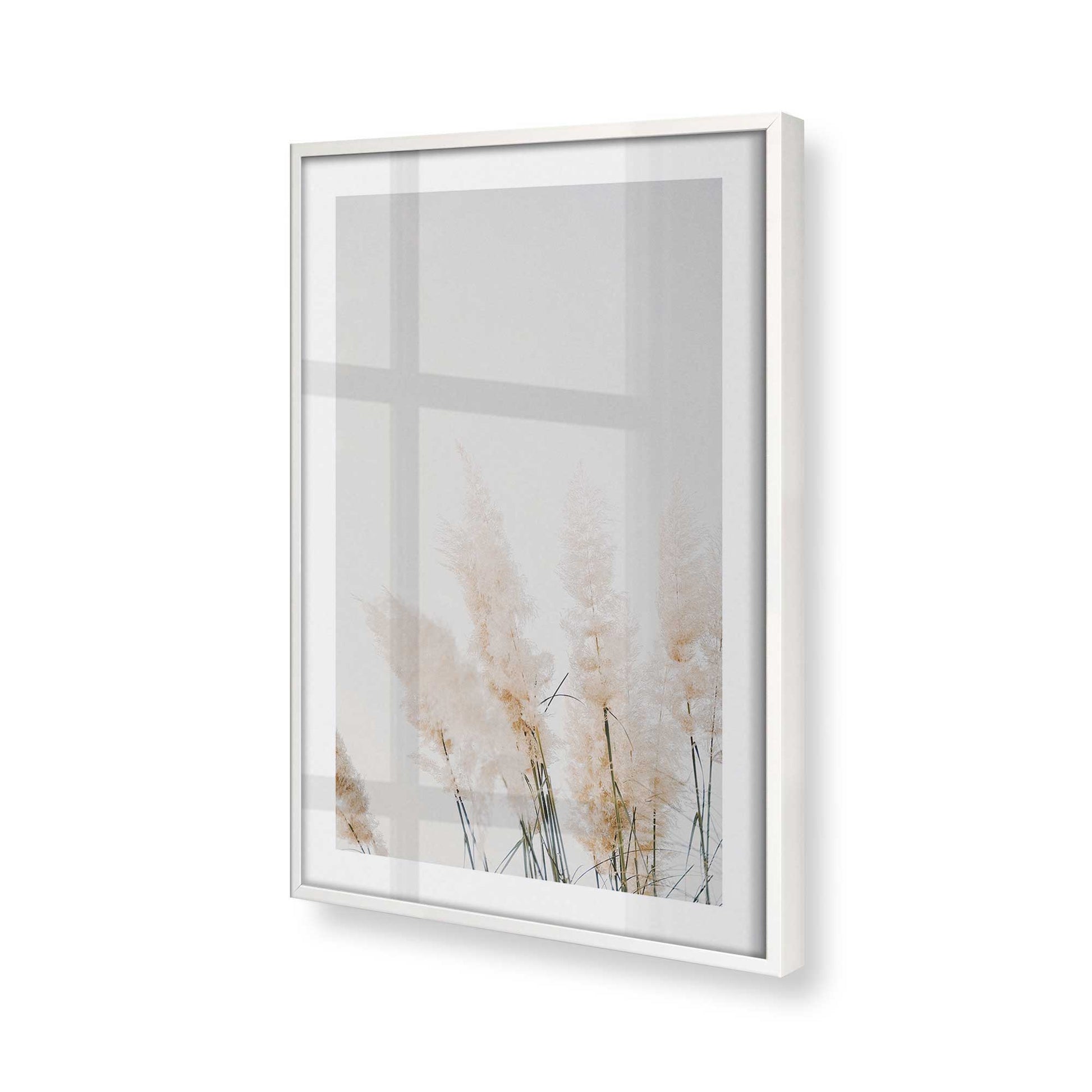 [Color:Opaque White], Picture of art in a Opaque White frame at an angle