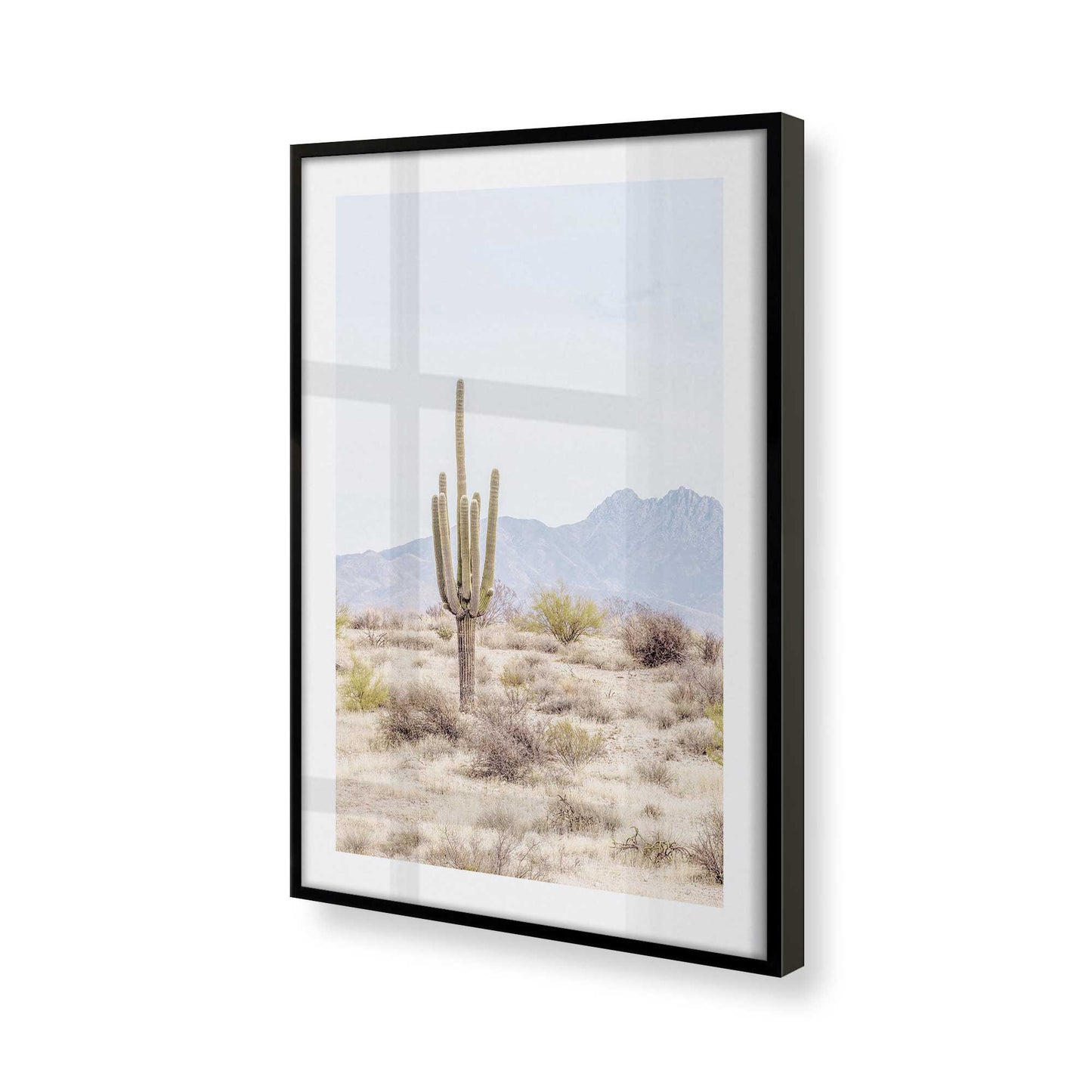 [Color:Satin Black], Picture of art in a Satin Black frame at an angle