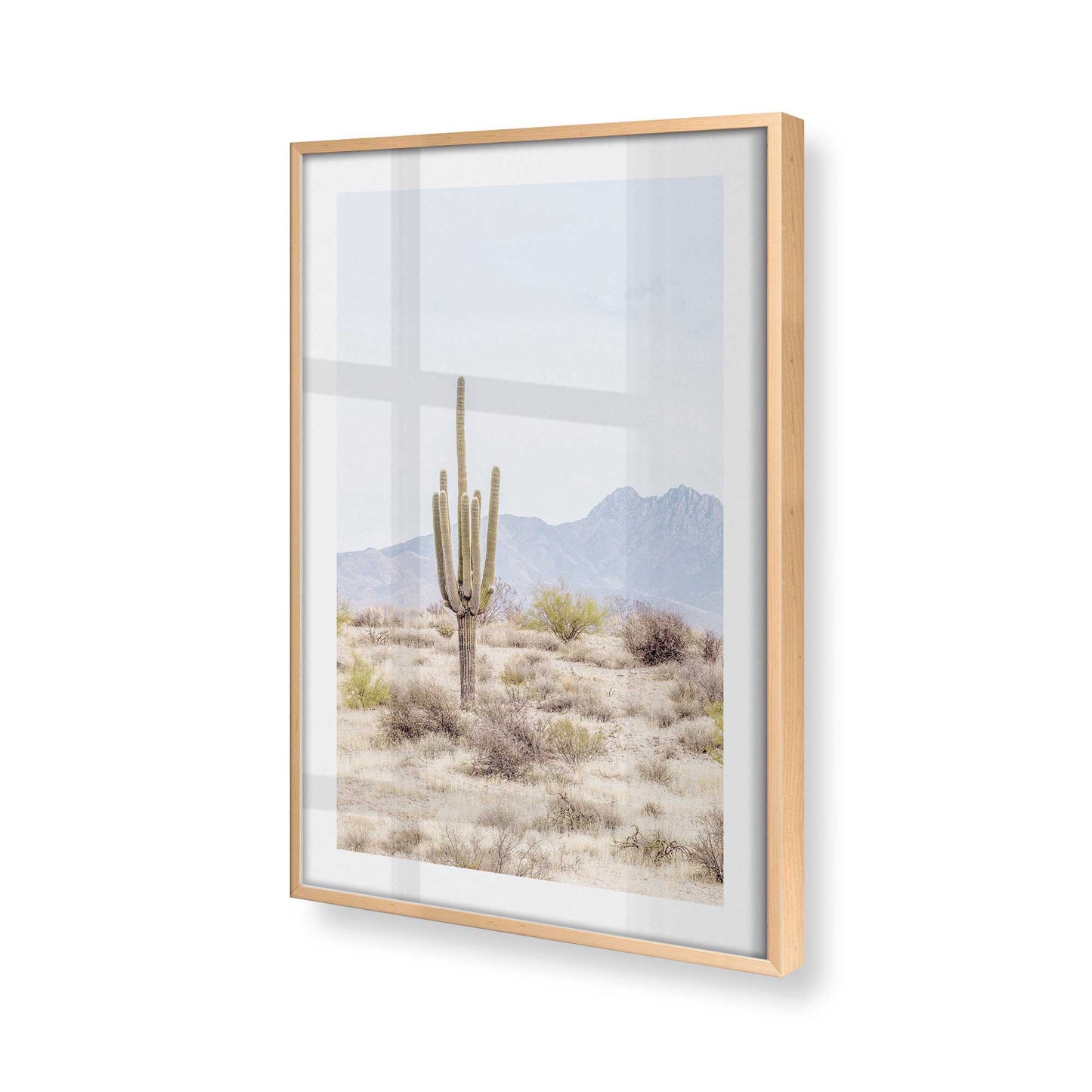 [Color:Raw Maple], Picture of art in a Raw Maple frame at an angle