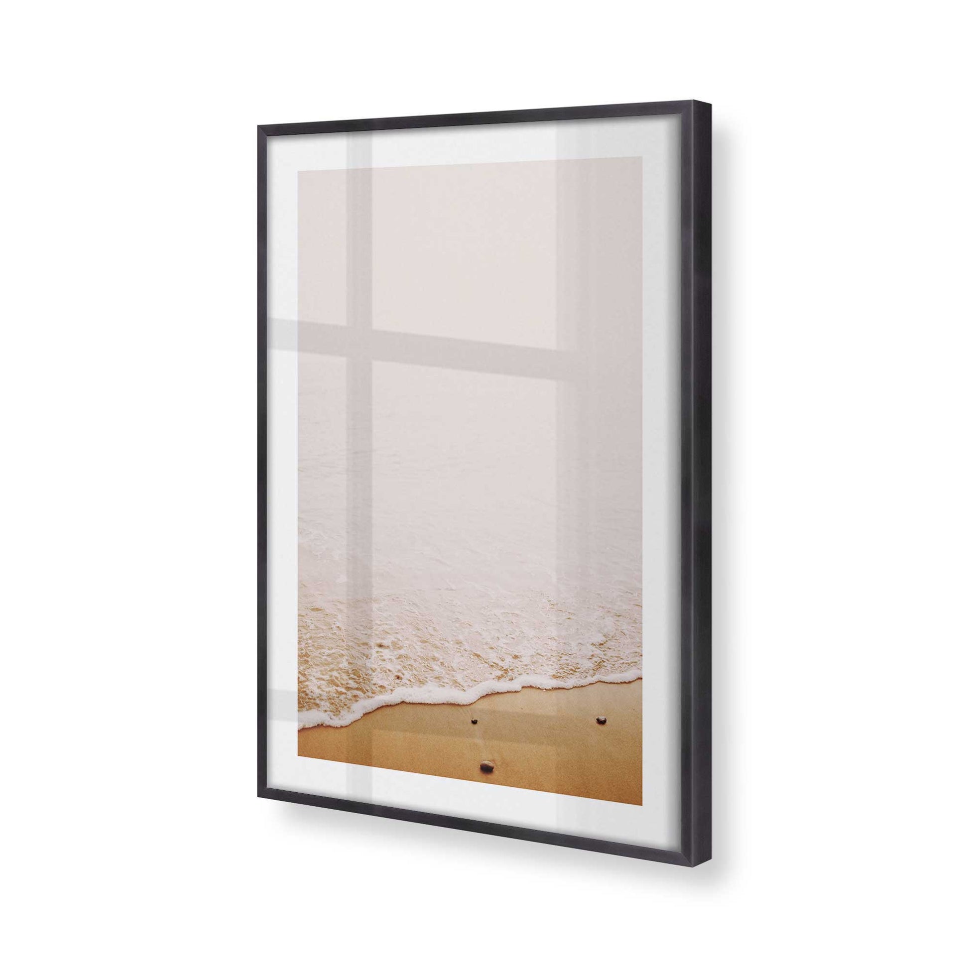 [Color:Weathered Zinc], Picture of art in a Weathered Zinc frame at an angle