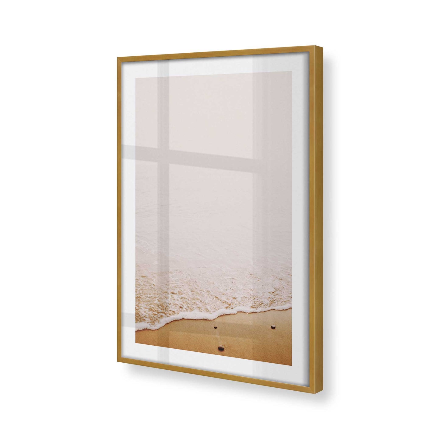 [Color:Polished Gold], Picture of art in a Polished Gold frame at an angle