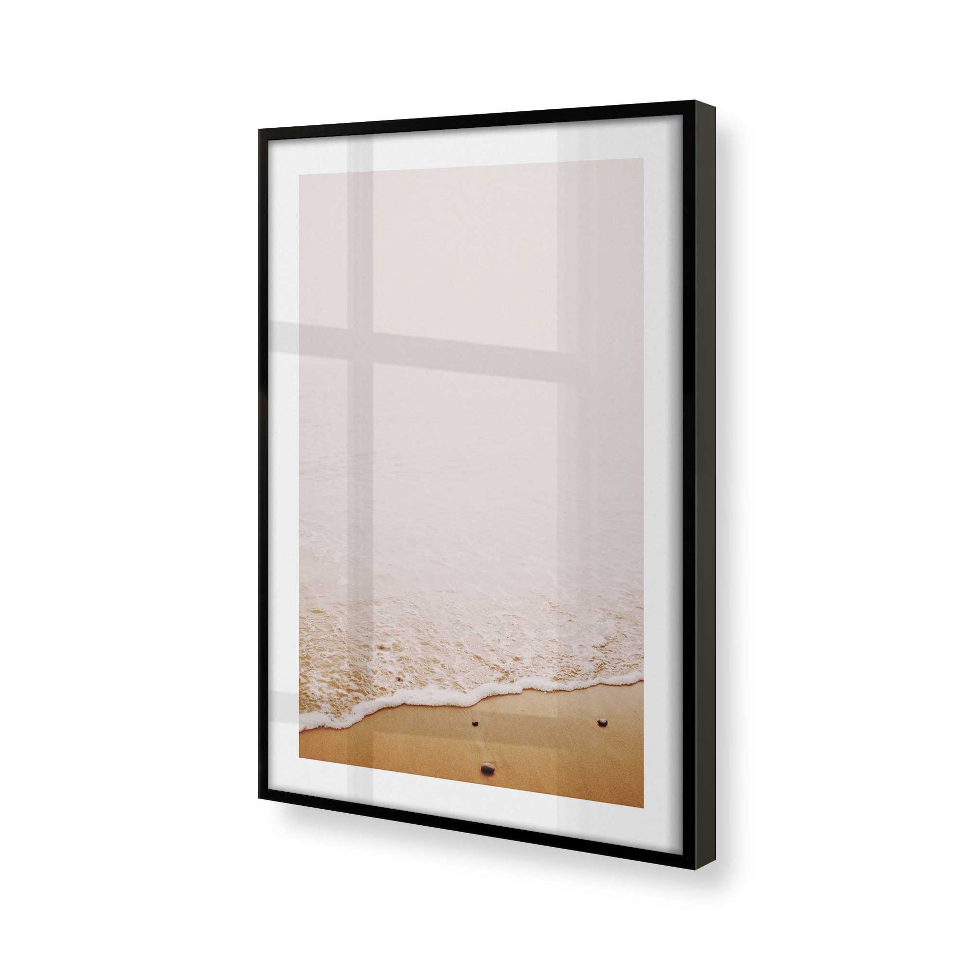 [Color:Satin Black], Picture of art in a Satin Black frame at an angle