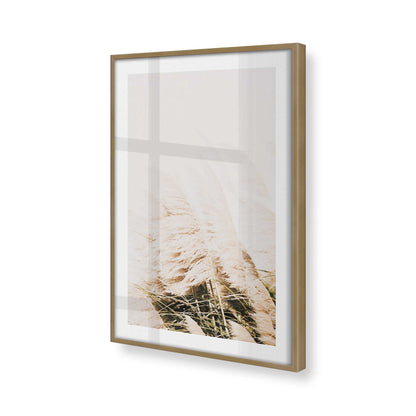 [Color:Brushed Gold], Picture of art in a Brushed Gold frame at an angle