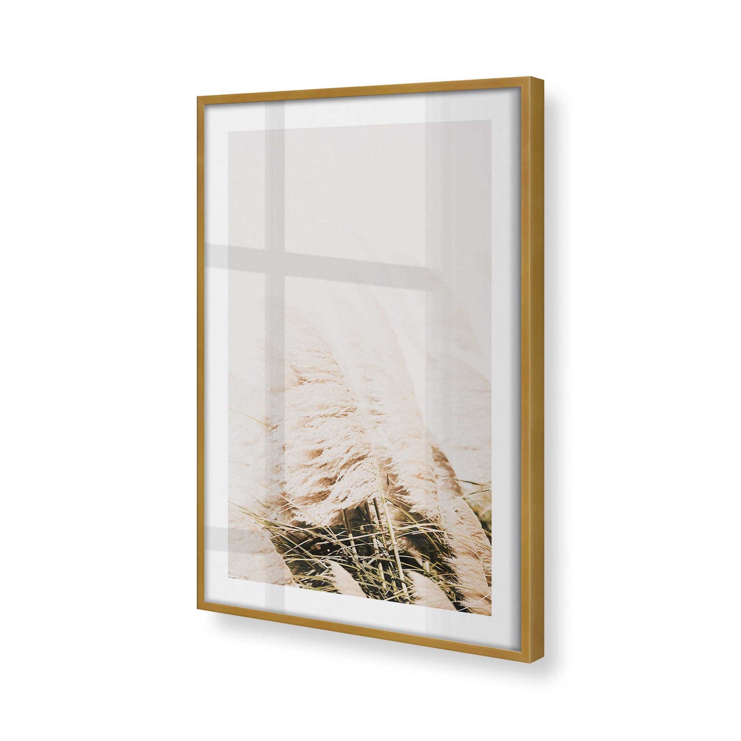 [Color:Polished Gold], Picture of art in a Polished Gold frame at an angle