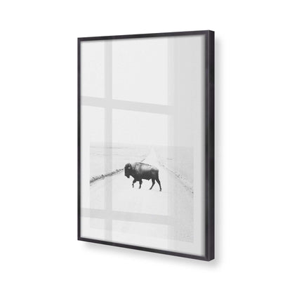 [Color:Weathered Zinc], Picture of art in a Weathered Zinc frame at an angle