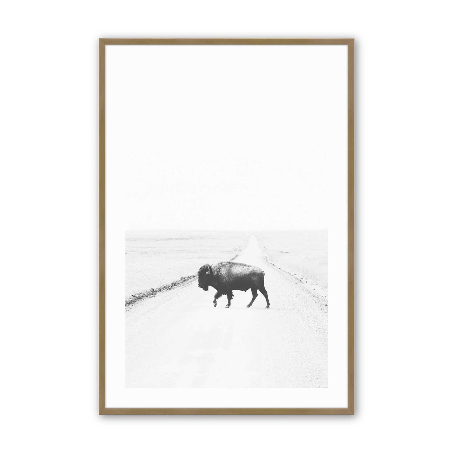 [Color:Brushed Gold], Picture of art in a Brushed Gold frame