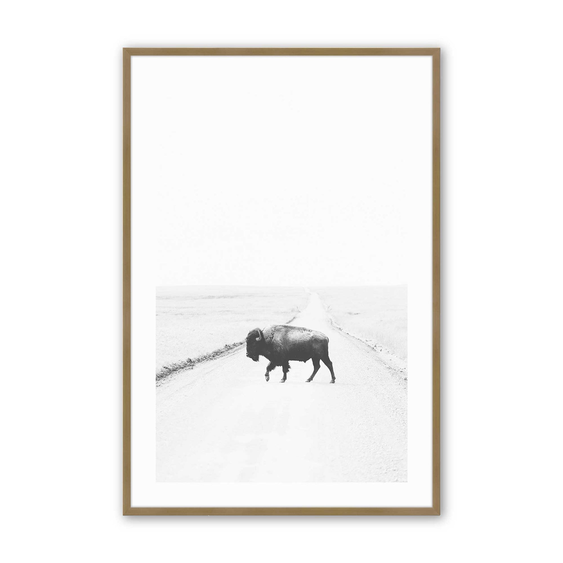 [Color:Brushed Gold], Picture of art in a Brushed Gold frame