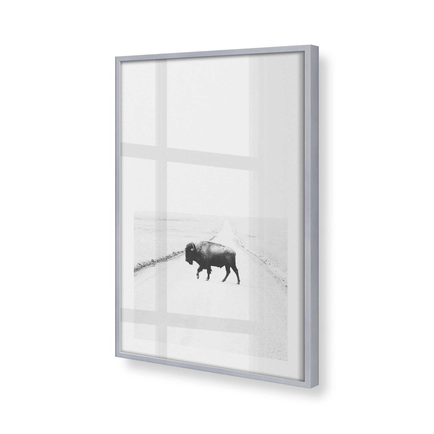 [Color:Polished Chrome], Picture of art in a Polished Chrome frame at an angle