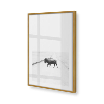 [Color:Polished Gold], Picture of art in a Polished Gold frame at an angle
