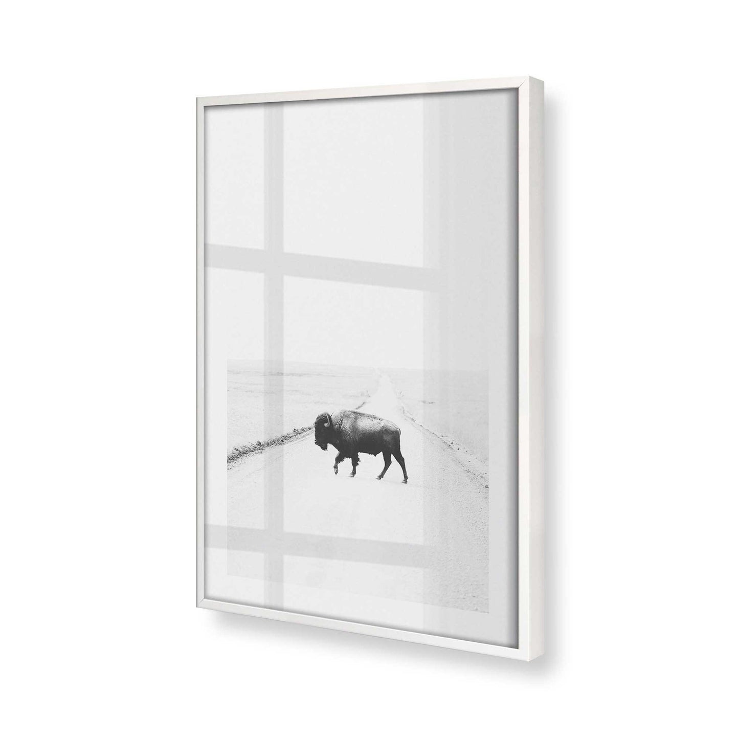[Color:Opaque White], Picture of art in a Opaque White frame at an angle